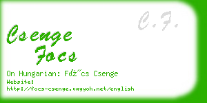 csenge focs business card